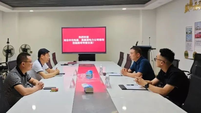 湖北中元電力科技、晟鑫源電力工程領(lǐng)導(dǎo)蒞臨我司考察交流